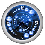 Third Wave Wall Clock (Silver with 4 white numbers)