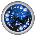Third Wave Wall Clock (Silver with 12 white numbers)