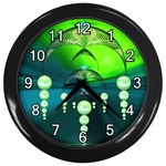 Transition Wall Clock (Black with 12 white numbers)