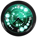 Third Wave Wall Clock (Black with 4 black numbers)