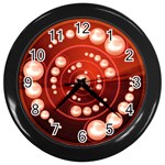 Third Wave Wall Clock (Black with 12 black numbers)