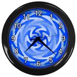 Vibration Wall Clock (Black with 12 white numbers)