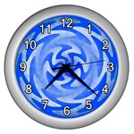 Vibration Wall Clock (Silver with 12 white numbers)