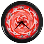 Vibration Wall Clock (Black with 12 black numbers)