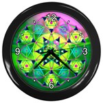 Wisdom Wall Clock (Black with 4 white numbers)