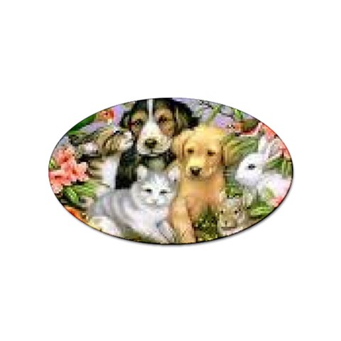 pets Sticker Oval (100 pack) from UrbanLoad.com Front