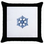 Snowflake #2 Throw Pillow Case (Black)
