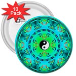 YinYang 3  Button (10 pack)