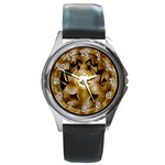 OM Lotus Round Metal Watch
