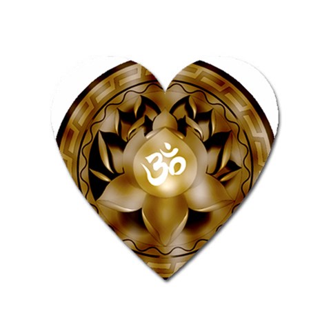 OM Lotus Magnet (Heart) from UrbanLoad.com Front