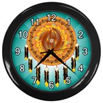 Cheyenne  Wall Clock (Black with 12 white numbers)