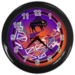 Comanche Wall Clock (Black with 12 black numbers)