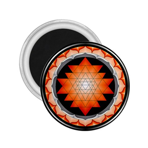 Orange_Sri_Yantra 2.25  Magnet from UrbanLoad.com Front