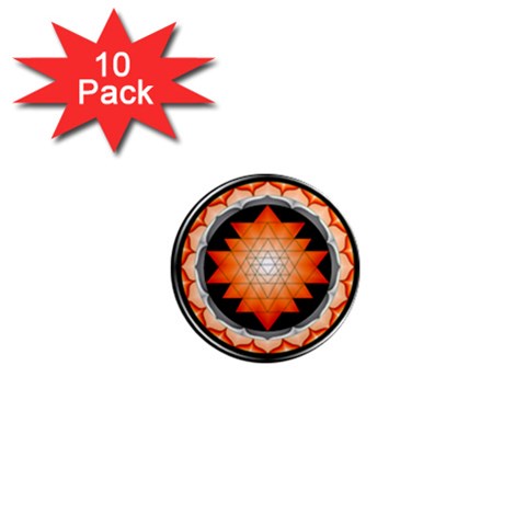 Orange_Sri_Yantra 1  Mini Magnet (10 pack)  from UrbanLoad.com Front