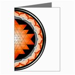 Orange_Sri_Yantra Greeting Cards (Pkg of 8)