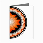 Orange_Sri_Yantra Mini Greeting Card