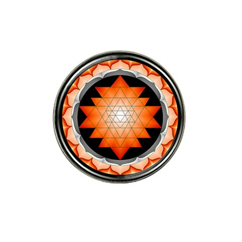 Orange_Sri_Yantra Hat Clip Ball Marker (10 pack) from UrbanLoad.com Front