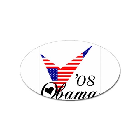 obama poche Sticker (Oval) from UrbanLoad.com Front