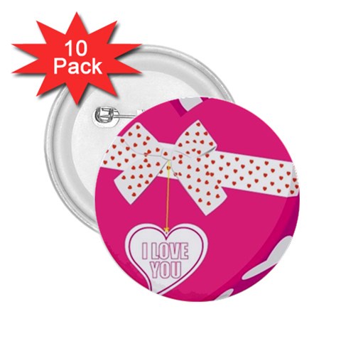 I Love You 2.25  Button (10 pack) from UrbanLoad.com Front