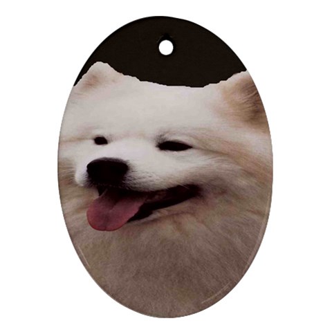 Samoyed Dog Ornament (Oval) from UrbanLoad.com Front