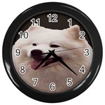 Samoyed Dog Wall Clock (Black)