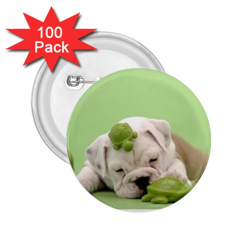 cute dog 2.25  Button (100 pack) from UrbanLoad.com Front