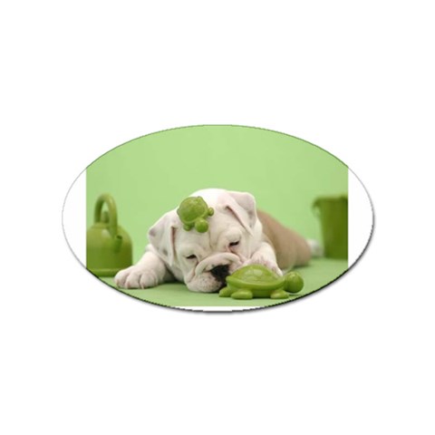cute dog Sticker Oval (10 pack) from UrbanLoad.com Front