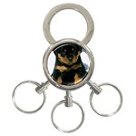 cute pup 3-Ring Key Chain
