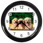 Dog I Wall Clock (Black)