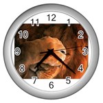 Lion Wall Clock (Silver)