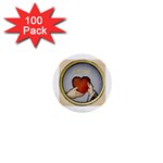 heart 6 1  Mini Button (100 pack) 