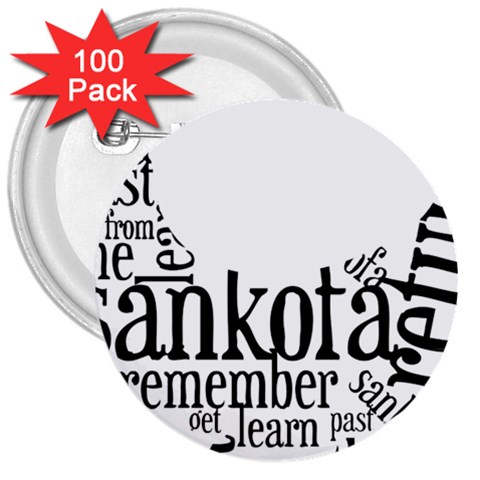 Sankofashirt 3  Button (100 pack) from UrbanLoad.com Front