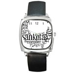 Sankofashirt Square Leather Watch