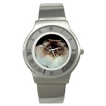 Blue Eyed Cat D2 Stainless Steel Watch