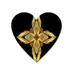 Golden Flower 2 Magnet (Heart)