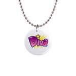 Diva 1  Button Necklace