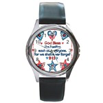 US Families Round Metal Watch