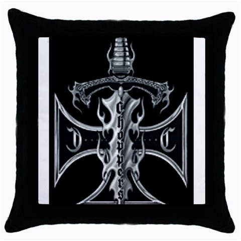 Cross Throw Pillow Case (Black) from UrbanLoad.com Front