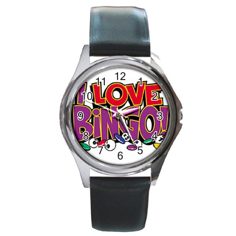 Love Bingo Round Metal Watch from UrbanLoad.com Front