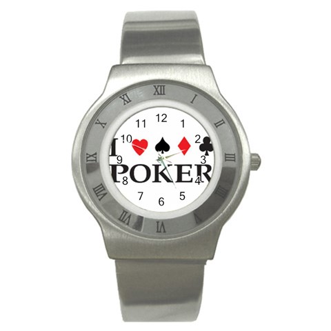 Poker Stainless Steel Watch from UrbanLoad.com Front