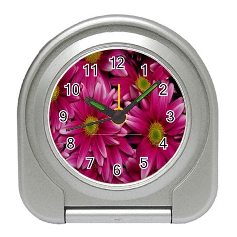 Pink Flowers Travel Alarm Clock from UrbanLoad.com Front