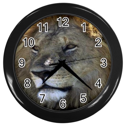 Lion Wall Clock (Black) from UrbanLoad.com Front