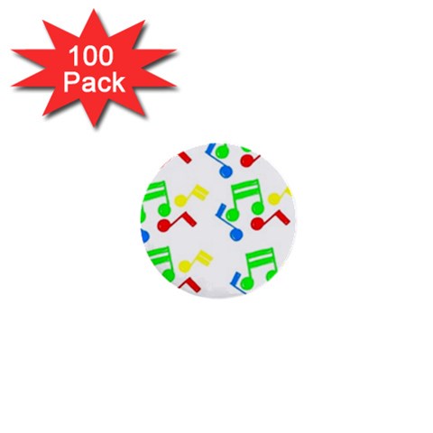 Music Notes 1  Mini Button (100 pack)  from UrbanLoad.com Front