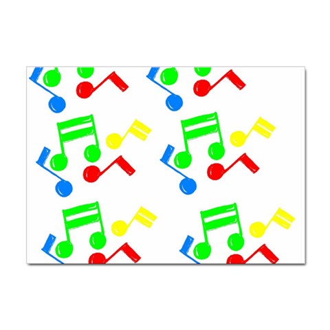 Music Notes Sticker A4 (10 pack) from UrbanLoad.com Front