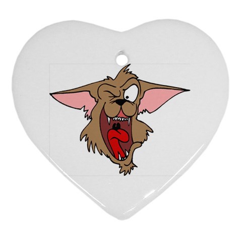 crazy_dog Ornament (Heart) from UrbanLoad.com Front