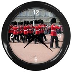 The Queens Guard, outside Buckingham Palace Wall Clock (Black)