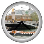 Pont Alexandre III Bridge, Paris Wall Clock (Silver)