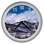 Mountain Wilderness Wall Clock (Silver)