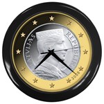Latvian Euro Wall Clock (Black)