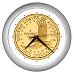 American Eagle Coin Wall Clock (Silver)